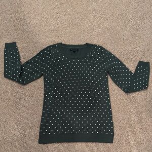 41 Hawthorn Forest Green Polka Dot Sweater